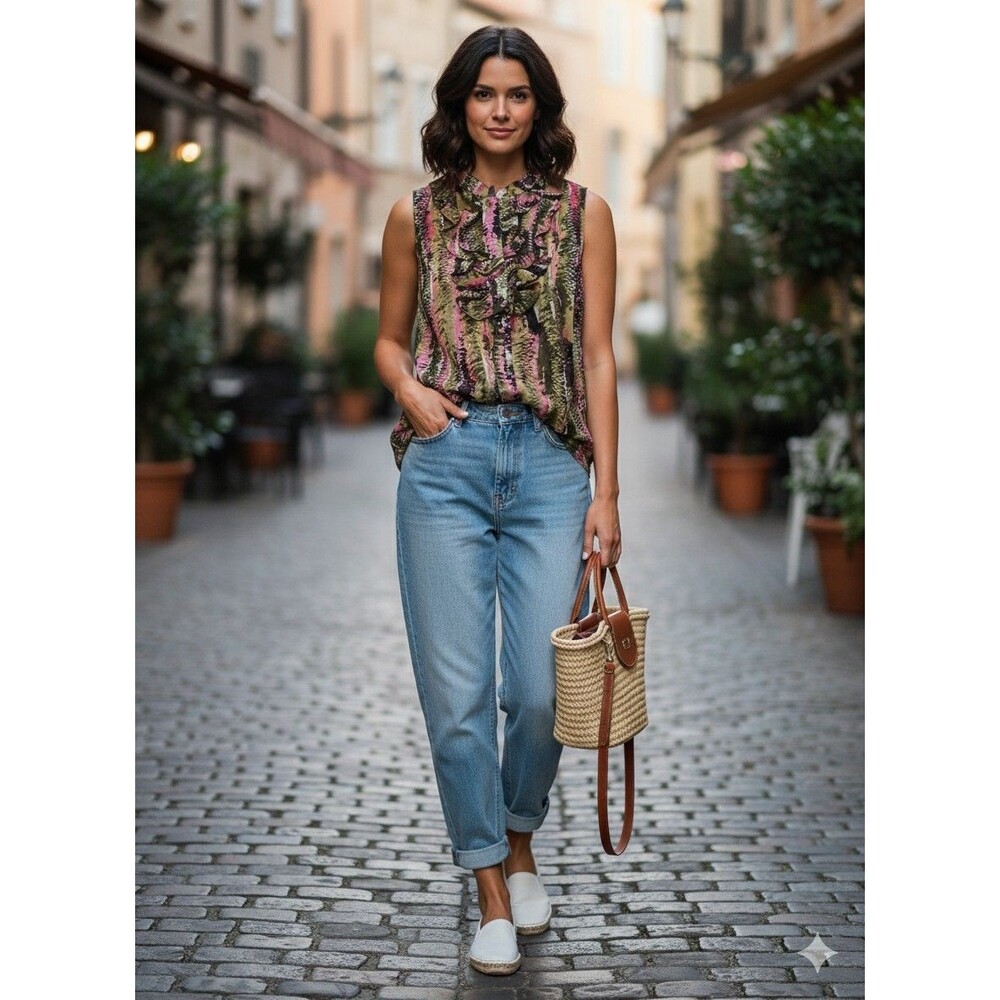 Tahari Arthur S. Levine Light Top In Size S